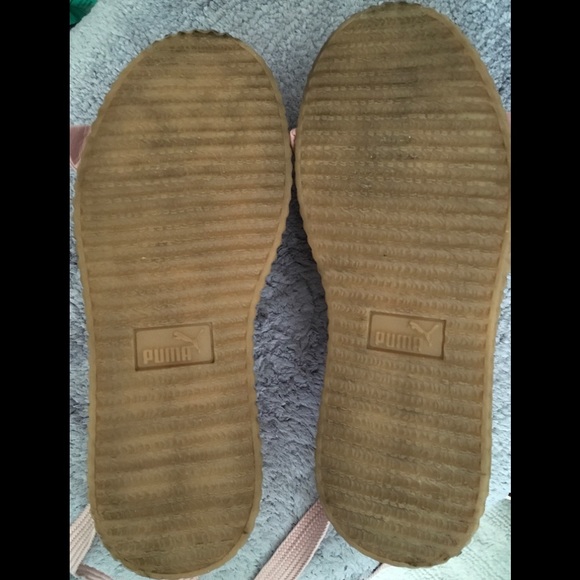 PUMA Rihanna Fenty Creepers Pink lace up Sz 7 - Picture 7 of 9